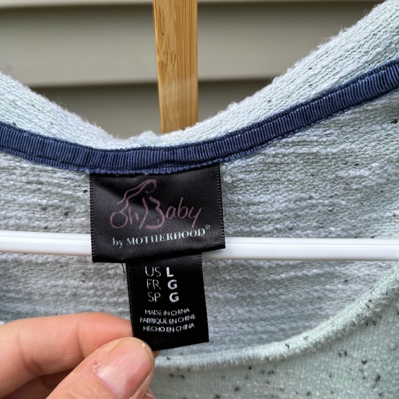 OH BABY MOTHERHOOD Speckled mint colored woman’s thin pullover with hood - Picture 7 of 7